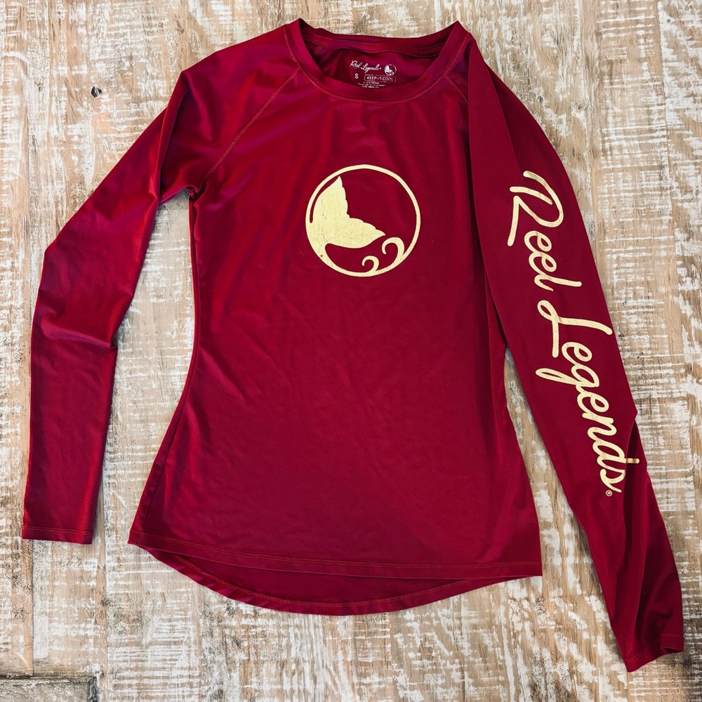 Reel Legends Women's Red Long Sleeve Top